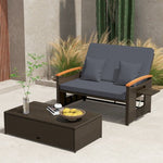  - Outdoor Wicker Daybed with Folding Panels and Storage Ottoman - Outdoor Style Company