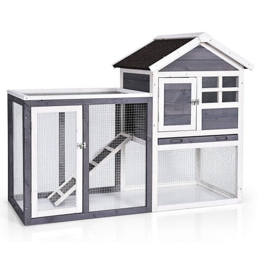  - Outdoor Wooden Rabbit hutch - Outdoor Style Company