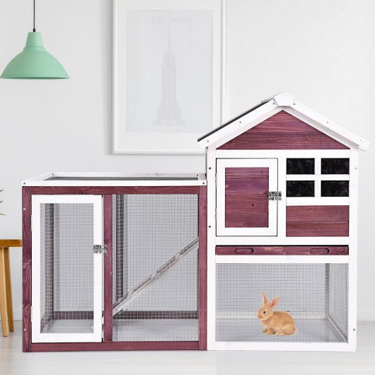  - Outdoor Wooden Rabbit hutch - Outdoor Style Company