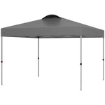 '-Outsunny 10' x 10' Outdoor Gazebo Pop Up Canopy Party Tent with Carrying Bag, Dark Gray - Outdoor Style Company