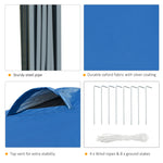 '-Outsunny 10' x 10' Pop Up Canopy Event Tent with 3-Level Adjustable Height, Top Vent Window Design and Easy Move Roller Bag, Blue - Outdoor Style Company