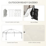 '-Outsunny 10' x 10' Pop Up Canopy Tent with Netting, Foldable Gazebo Tents for Parties, Height Adjustable, with Wheeled Carry Bag and 4 Sand Bags - Outdoor Style Company