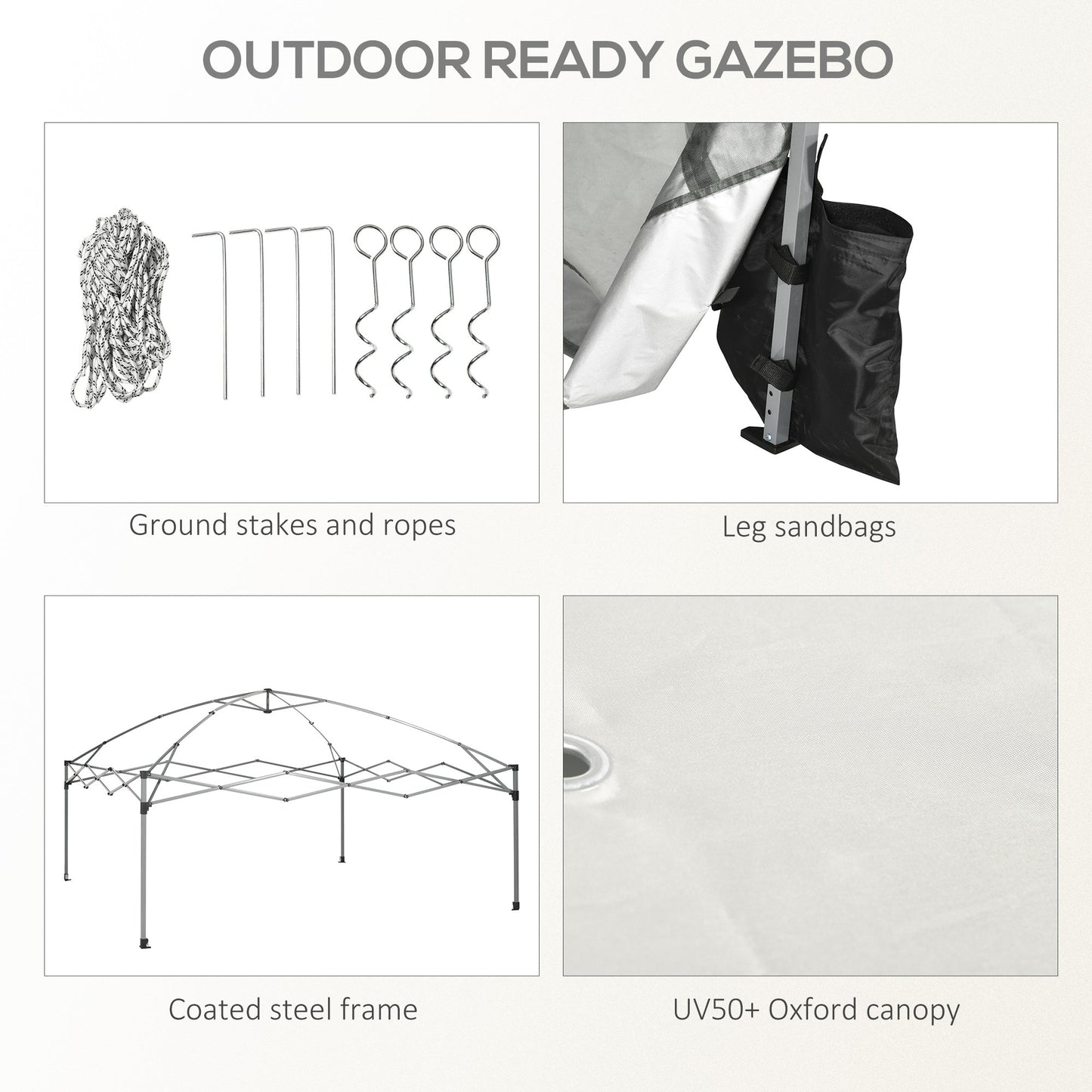 '-Outsunny 10' x 10' Pop Up Canopy Tent with Netting, Foldable Gazebo Tents for Parties, Height Adjustable, with Wheeled Carry Bag and 4 Sand Bags - Outdoor Style Company