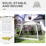 '-Outsunny 10' x 10' Screen House Room, UV50+ Screen Tent with 2 Doors and Carry Bag, Easy Setup, for Patios Outdoor Camping Activities - Outdoor Style Company