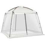 '-Outsunny 10' x 10' Screen House Room, UV50+ Screen Tent with 2 Doors and Carry Bag, Easy Setup, for Patios Outdoor Camping Activities - Outdoor Style Company