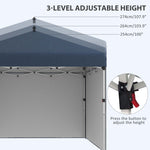 '-Outsunny 10 x 10ft Pop Up Canopy with Sidewalls, Weight Bags and Carry Bag, Height Adjustable Tents for Parties - Outdoor Style Company