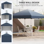 '-Outsunny 10 x 10ft Pop Up Canopy with Sidewalls, Weight Bags and Carry Bag, Height Adjustable Tents for Parties - Outdoor Style Company