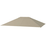 '-Outsunny 10' x 13' Gazebo Replacement Canopy Cover, Gazebo Roof Replacement (TOP COVER ONLY), Khaki - Outdoor Style Company