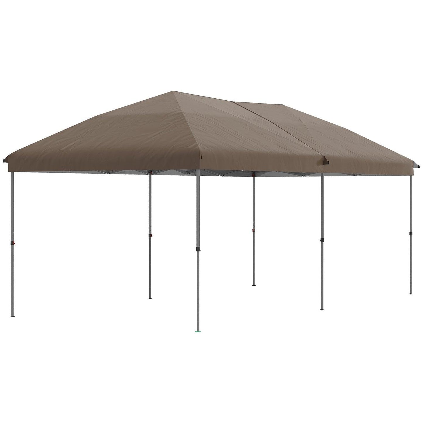 '-Outsunny 10' x 19' Pop Up Canopy with Easy Up Steel Frame, 3-Level Adjustable Height and Carrying Bag, Sun Shade Party Tent for Patio, Backyard - Outdoor Style Company