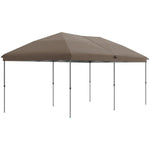 '-Outsunny 10' x 19' Pop Up Canopy with Easy Up Steel Frame, 3-Level Adjustable Height and Carrying Bag, Sun Shade Party Tent for Patio, Backyard - Outdoor Style Company