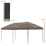 '-Outsunny 10' x 19' Pop Up Canopy with Easy Up Steel Frame, 3-Level Adjustable Height and Carrying Bag, Sun Shade Party Tent for Patio, Backyard - Outdoor Style Company