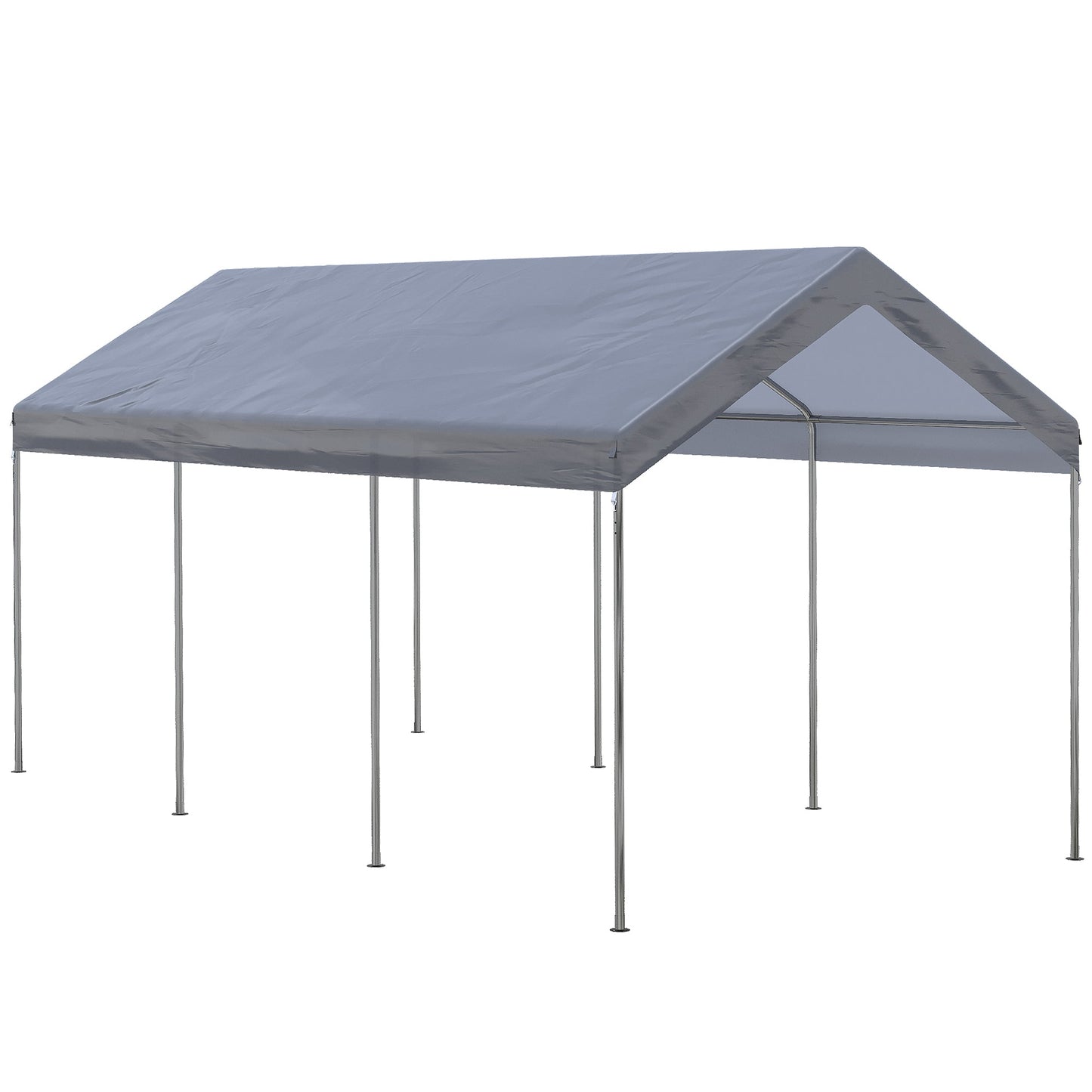 -Outsunny 10' x 20' Carport, Portable Garage & Patio Canopy Tent Storage Shelter, Adjustable Height, Anti-UV Cover for Car, Truck - Outdoor Style Company
