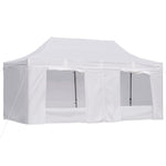 '-Outsunny 10' x 20' Heavy Duty Pop Up Canopy with 7 Removable Zippered Sidewall, Bottom Privacy Sidewall, Roller Bag, Upgraded Tube, Party Event, White - Outdoor Style Company