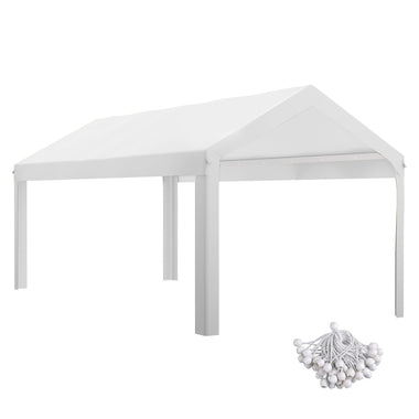 '-Outsunny 10 x 20ft Carport Roof, UV Resistant Canopy Replacement, Fits 84C-378V00 and 84C-206 Series, White - Outdoor Style Company