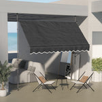 '-Outsunny 10' x 4' Manual Retractable Awning, Non-Screw Freestanding Patio Awning, UV Resistant, for Window or Door, Black - Outdoor Style Company