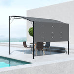 -Outsunny 10' x 8' Outdoor Pergola and Patio Gazebo for Garden, Camper, Deck, Doors and Windows, Dark Gray - Outdoor Style Company