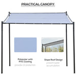 '-Outsunny 10' x 9.5' x 9.5' Outdoor Wall Gazebo Patio Canopy Gazebo Shelter Pergola Pavilion, Steel Frame, Polyester Canopy, Grey - Outdoor Style Company