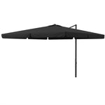 '-Outsunny 10FT Square Offset Umbrella with Tilt, Crank and Cross Base, Cantilever Patio Umbrella for Garden, Pool, Gray - Outdoor Style Company