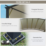 '-Outsunny 11' x 11' Outdoor Retractable Pergola Canopy for Backyard, Beige - Outdoor Style Company