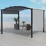 '-Outsunny 11' x 11' Outdoor Retractable Pergola Canopy for Backyard, Gray - Outdoor Style Company