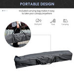 '-Outsunny 13' x 13' Pop Up Canopy Tent with Height Adjustable, Wheeled Carry Bag for Outdoor, Garden, Patio, Dark Blue - Outdoor Style Company