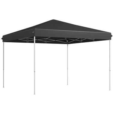 -Outsunny 13' x 13' Pop Up Canopy Tent with Height Adjustable, Wheeled Carry Bag for Outdoor, Garden, Patio, Gray - Outdoor Style Company