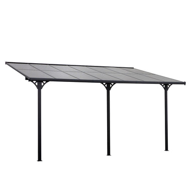 '-Outsunny 14.5' x 10' Outdoor Pergola Patio Gazebo Awning for Patio with Adjustable Posts & Height, UV-Fighting Panels, & Aluminum Frame - Outdoor Style Company