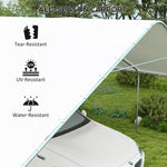 '-Outsunny 19' x 19.5' Carport, Portable Garage and Patio Canopy Tent, Anti-UV Cover for Car, Truck, Boat, Catering, Wedding - Outdoor Style Company