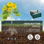 '-Outsunny 2' x 2' x 1' 2-Piece Raised Garden Bed Box with Steel Frame for Vegetables, Flowers, & Herbs, Green - Outdoor Style Company