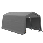 -Outsunny 20' x 10' Carport Portable Garage, Heavy Duty Storage Tent, Patio Storage Shelter, Anti-UV PE Cover and Double Zipper Doors - Outdoor Style Company