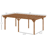 '-Outsunny 20' x 12' Outdoor Pergola, Wood Gazebo Grape Trellis with Stable Structure for Garden, Patio, Backyard, Deck - Outdoor Style Company