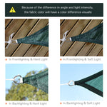 '-Outsunny 20' x 16' Sun Shade Sail Rectangle Sail Shade Canopy for Outdoor Patio Deck Yard, Green - Outdoor Style Company