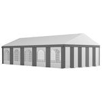 '-Outsunny 20' x 33' Heavy-Duty Large Wedding Tent, Outdoor Carport Garage Party Tent, Patio Gazebo Canopy with Sidewall, Gray - Outdoor Style Company