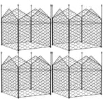 '-Outsunny 4 Pack Garden Cloches for Plants, 12" x 14" Metal Crop Cage, Plant Cages to Keep Animals Out, Black - Outdoor Style Company