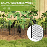 '-Outsunny 4 Pack Garden Cloches for Plants, 12" x 14" Metal Crop Cage, Plant Cages to Keep Animals Out, Black - Outdoor Style Company