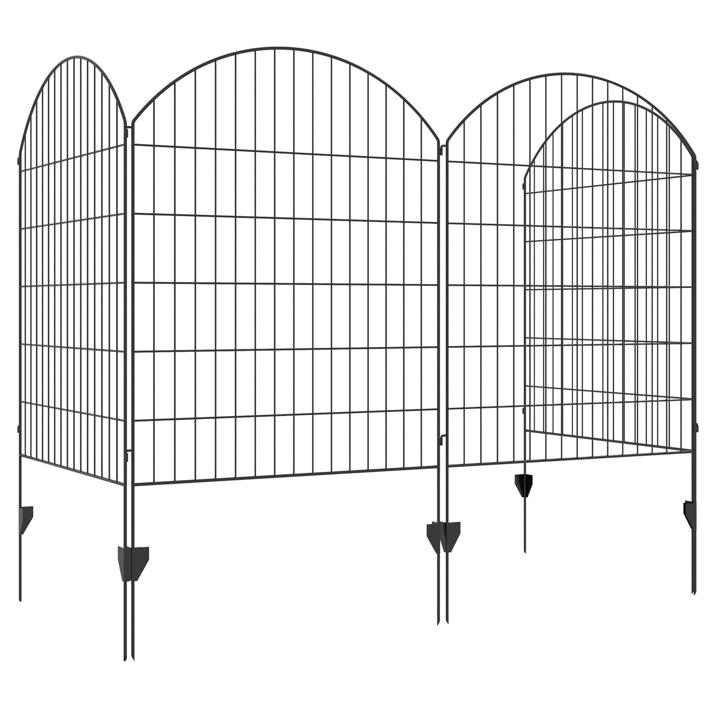 '-Outsunny 4 Pack Garden Fencing for Yard, Decorative Fence Panels as Animal Barrier and Flower Edging, Grids - Outdoor Style Company