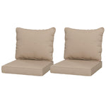 '-Outsunny 4 Patio Chair Cushions with Seat & Backrest, Fade Resistant Seat Replacement Cushion Set, Beige - Outdoor Style Company