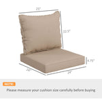 '-Outsunny 4 Patio Chair Cushions with Seat & Backrest, Fade Resistant Seat Replacement Cushion Set, Beige - Outdoor Style Company