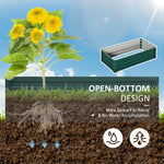 '-Outsunny 4' x 2' x 1' Raised Garden Bed Box with Weatherized Steel Frame for Vegetables, Flowers, & Herbs, Green - Outdoor Style Company