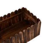 '-Outsunny 40" x 16" x 12" Raised Planter Box Garden Scalloped Edge Wooden - Outdoor Style Company