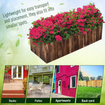 '-Outsunny 40" x 16" x 12" Raised Planter Box Garden Scalloped Edge Wooden - Outdoor Style Company