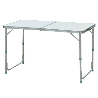 '-Outsunny 47" Portable Camping Table Aluminum Camping Folding Camp Table w/ Carrying Handle - Outdoor Style Company