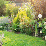 '-Outsunny 5 Pack Garden Fencing for Yard, Decorative Fence Panels as Flower Edging, Black - Outdoor Style Company