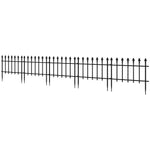 '-Outsunny 5 Pack Garden Fencing for Yard, Decorative Fence Panels as Flower Edging, Black - Outdoor Style Company