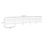 '-Outsunny 5 Pack Garden Fencing for Yard, Decorative Fence Panels as Flower Edging, White - Outdoor Style Company