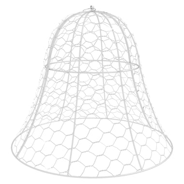 '-Outsunny 6 Pack Garden Cloches for Plants, 16" x 13" Metal Crop Cage, Plant Cages to Keep Animals Out, White - Outdoor Style Company