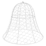 '-Outsunny 6 Pack Garden Cloches for Plants, 16" x 13" Metal Crop Cage, Plant Cages to Keep Animals Out, White - Outdoor Style Company