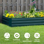 '-Outsunny 95" x 36" x 12" Galvanized Raised Garden Bed, Metal Elevated Planter Box, Easy DIY and Cleaning for Growing Flowers, Herbs, Succulents, Green - Outdoor Style Company