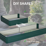 '-Outsunny 95" x 36" x 12" Galvanized Raised Garden Bed, Metal Elevated Planter Box, Easy DIY and Cleaning for Growing Flowers, Herbs, Succulents, Green - Outdoor Style Company