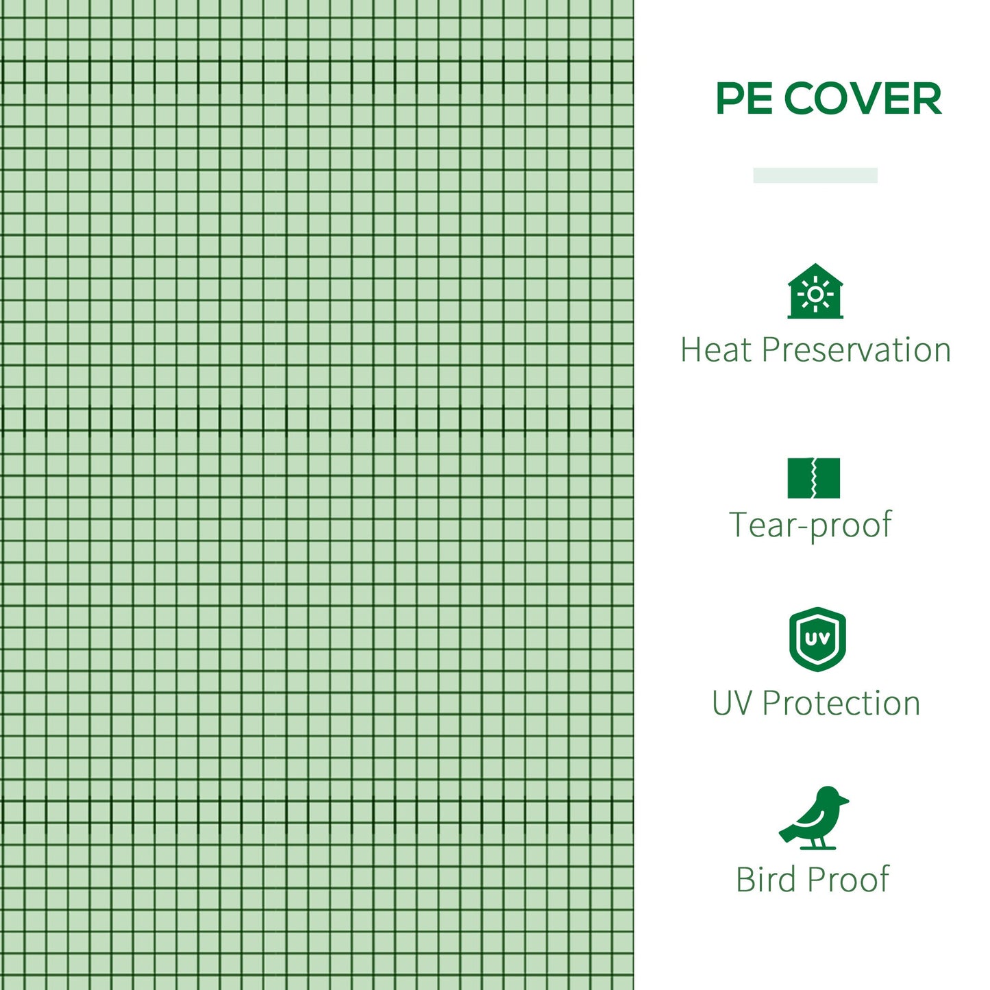 '-Outsunny 9.7' x 3' x 2.5' Portable High Tunnel Greenhouse, Hot House with 3 Zippered Doors, Water/UV Fighting PE Cover - Outdoor Style Company